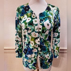 Joseph A. Cardigan - Watercolor Floral